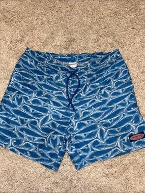 Vineyard Vines Navy & White Swim Shorts